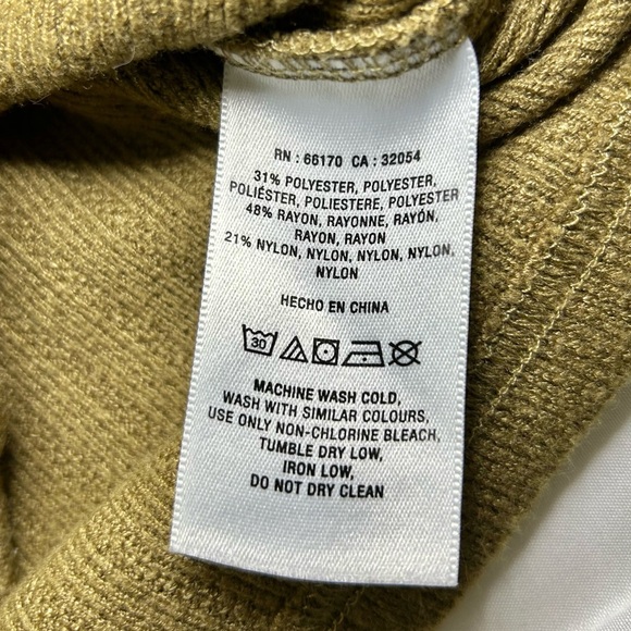 Anthropologie Olive Green V-Neck Snap Front Long Sleeve Top Size XL - Picture 13 of 15